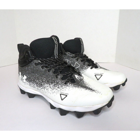 Under Armour Locked Down Kids Boys Football Cleats Shoes 3025088-001 - Size 5Y - Picture 1 of 10